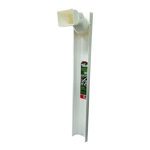Frost King Tilt N' Drain 2 in. H X 5.5 in. W X 6 ft. L White Vinyl Downspout Extension GWS3W - main